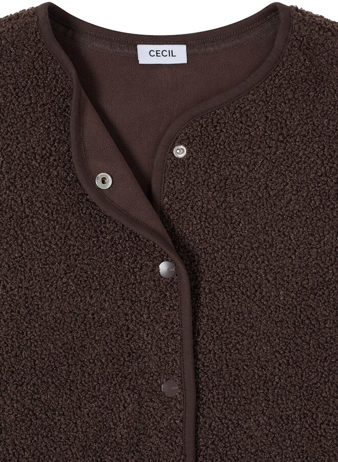 Cecil Gilet Teddy 220309  - 17493  Macchiato Brown