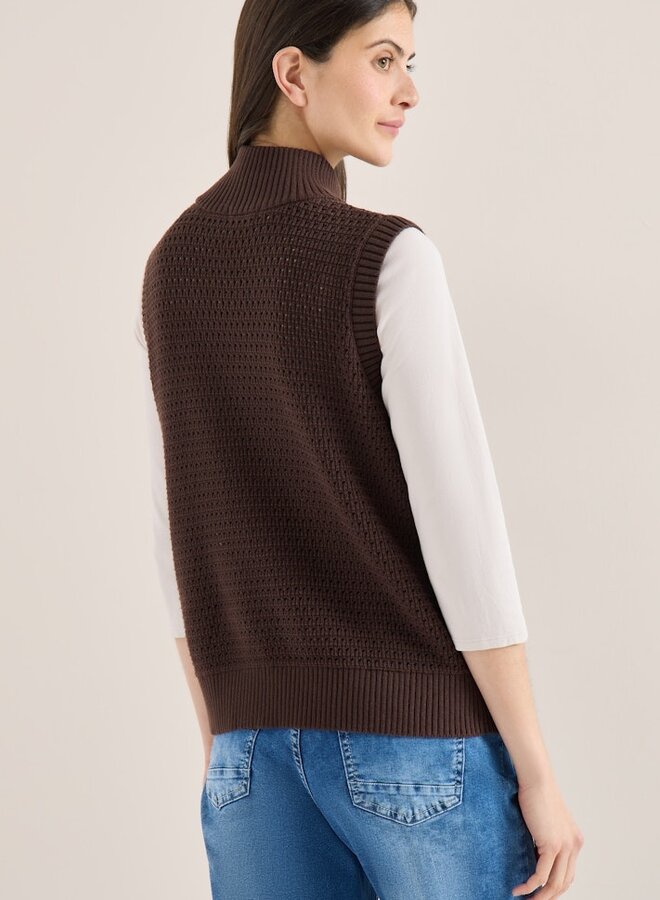 Cecil Gilet Gebreid 303815 - 17493 Macchiato Brown