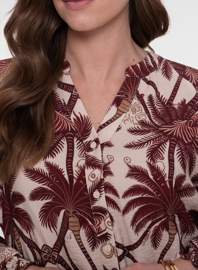 Geisha Blouse 63229-20 - 718 Ecru/Cherry Red