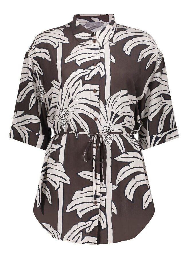 Geisha Blouse 63293 -20 - 775 Brown/Off White