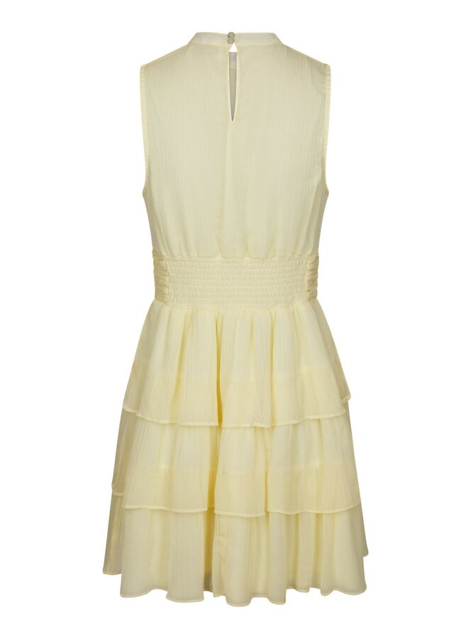 Neo Noir Jurk May Solid Chiffon 168430  - 191 Light Yellow