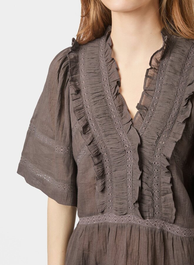 Neo Noir  Top Evienne s Voile 161856  - 676 Dark Brown