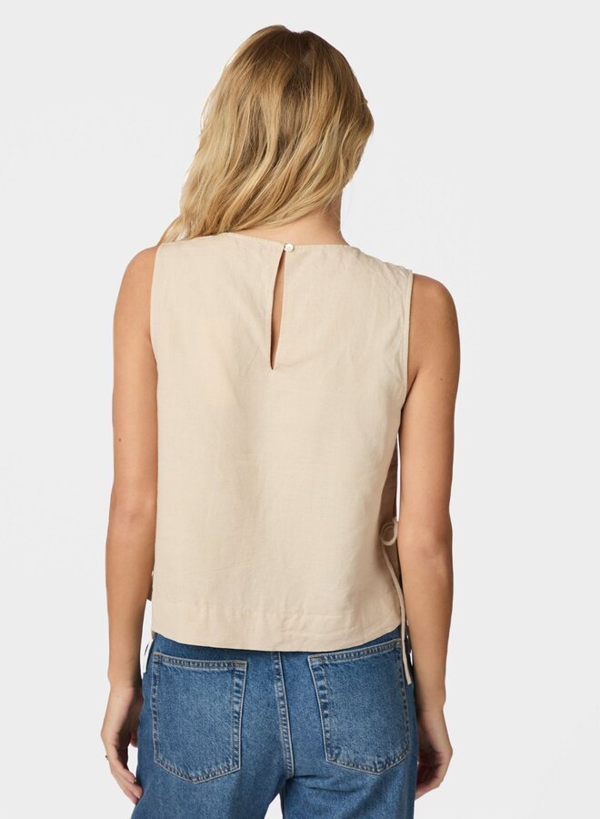 Neo Noir Top Svetlana Linen 159947- 213 Sand