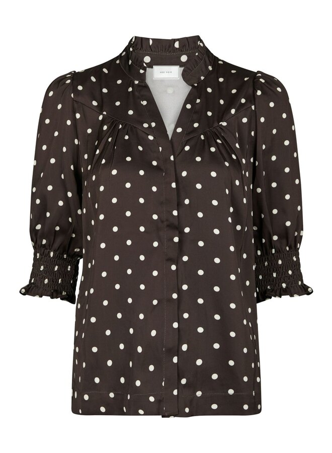 Neo Noir Blouse Diana Dot 168484 - 676 Dark Brown