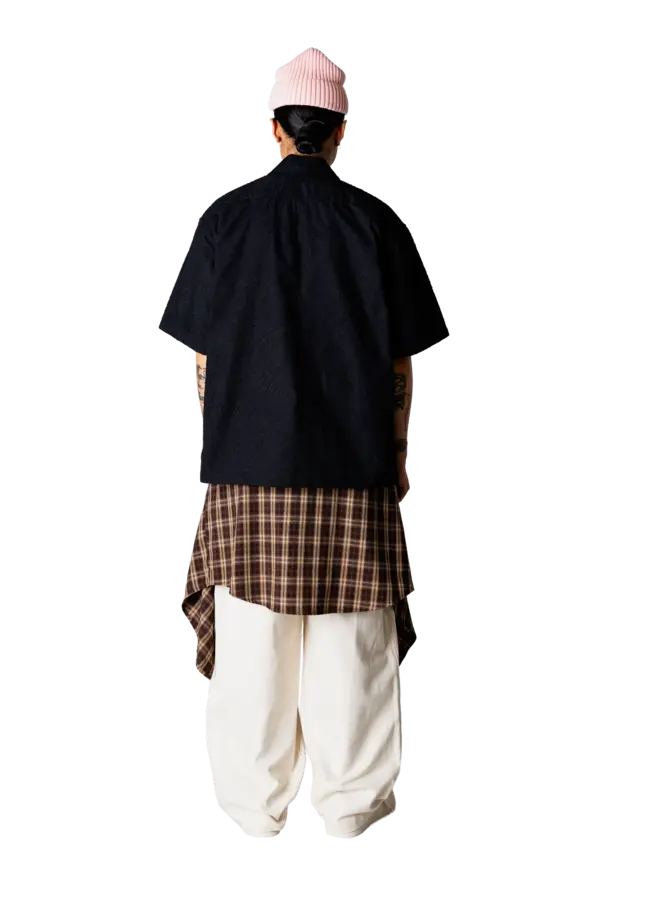 Woodbird Over hemd Korte Mauw WBWang Embroidery 2616-702 - Black