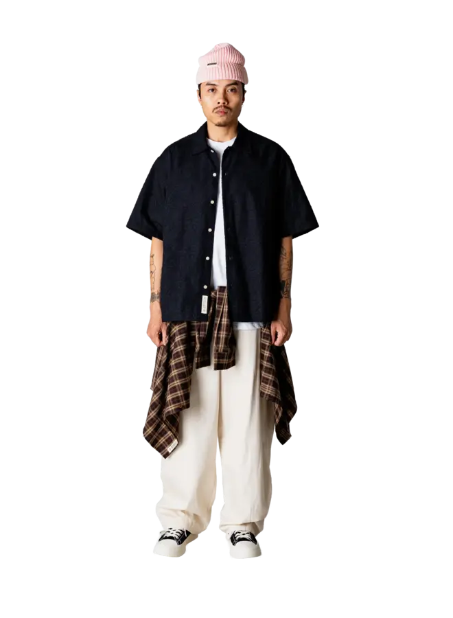 Over hemd Korte Mauw WBWang Embroidery 2616-702 - Black