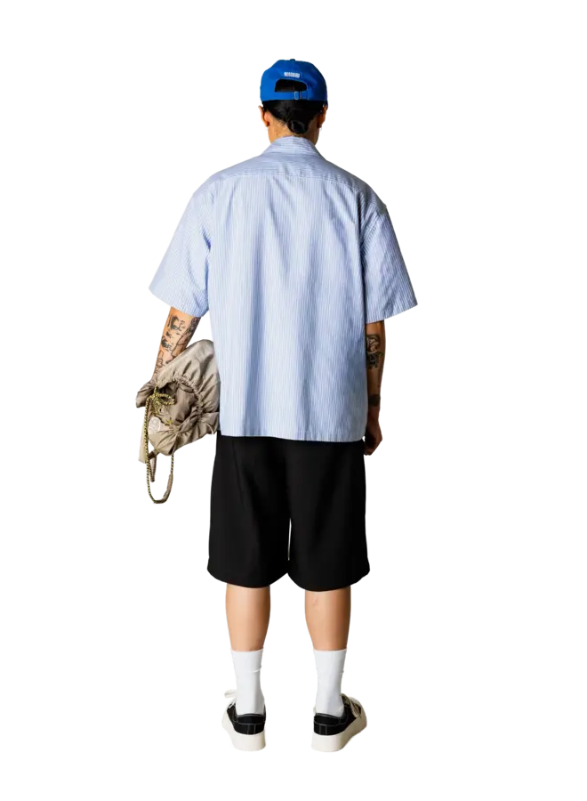 Woodbird Overhemd Korte Mauw WBWang Ox Flower 2616-704 - Light Blue