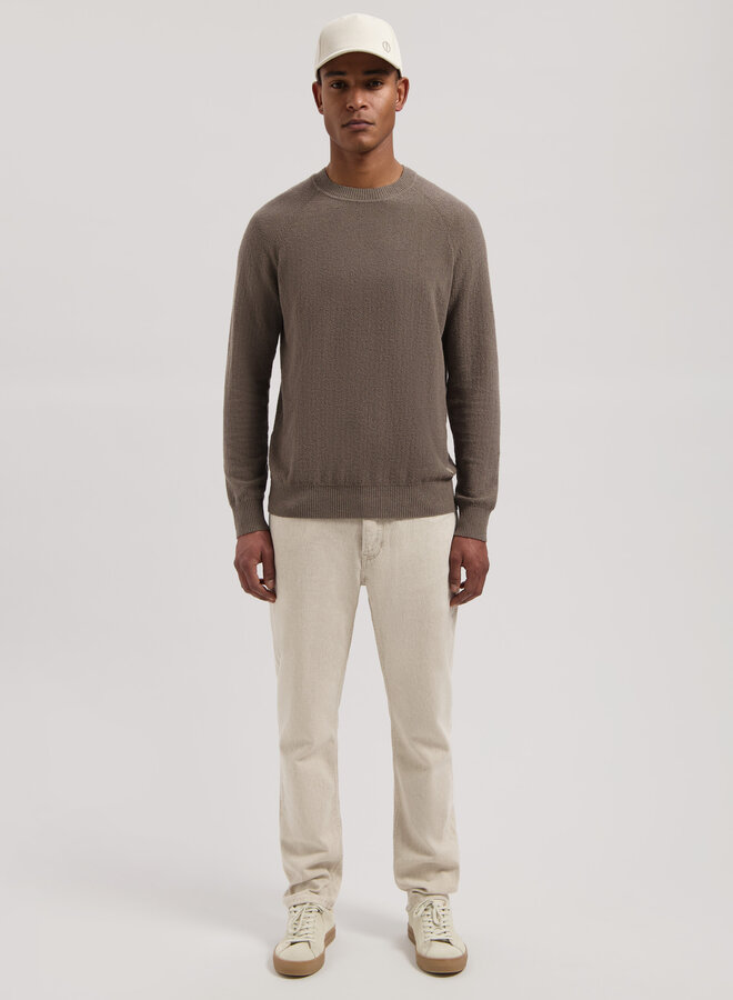 DS_Owen Crew Trui 406008 - 216 Grey Brown