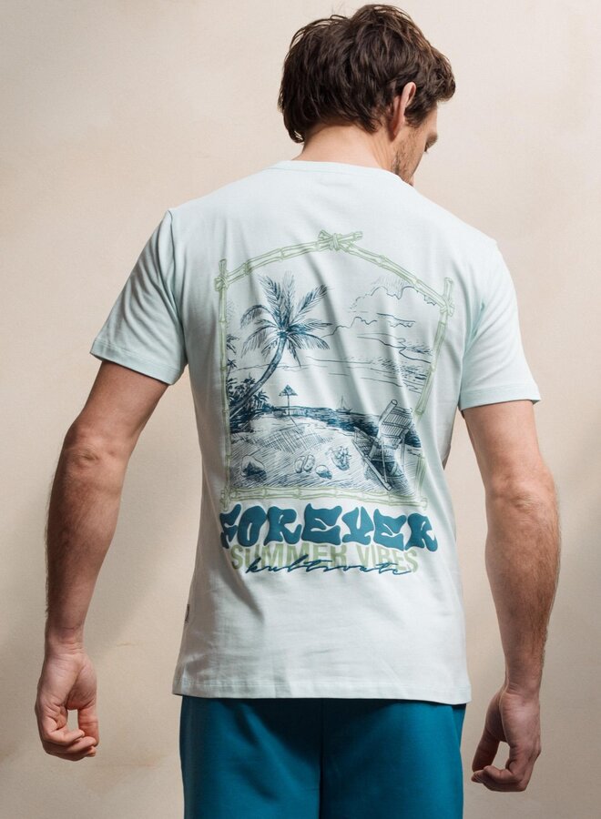 Kultivate  T-Shirt SUMMER VIBES 2601020201 - 747 Blue Glow