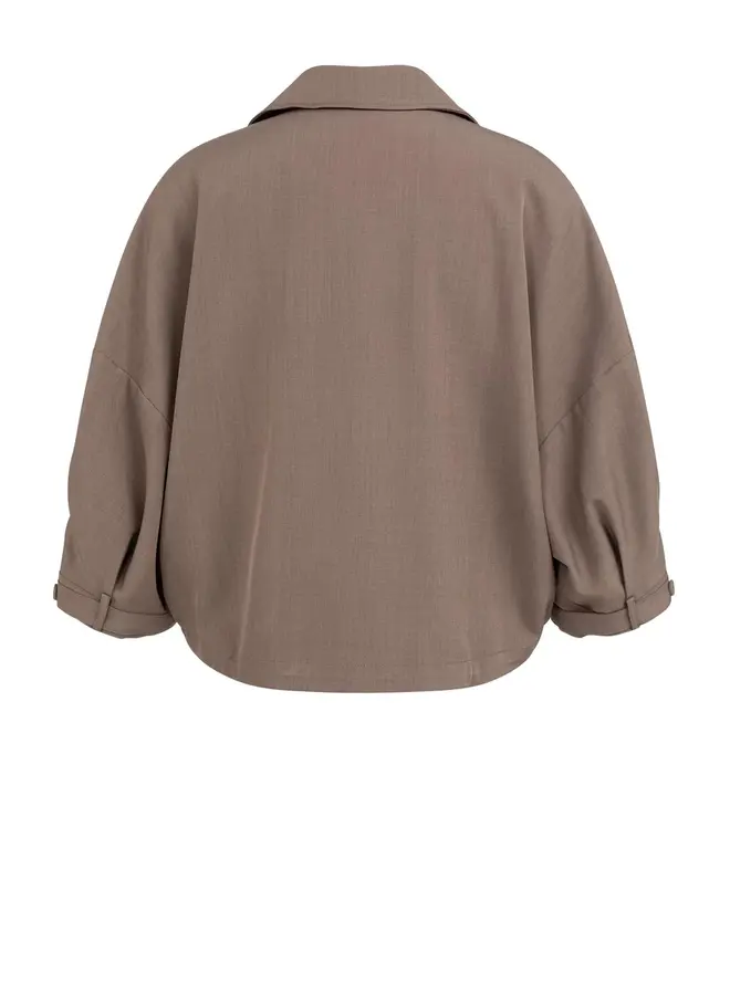 YAYA Blouse 01-201206-603 - 81312 Deep Taupe Brown