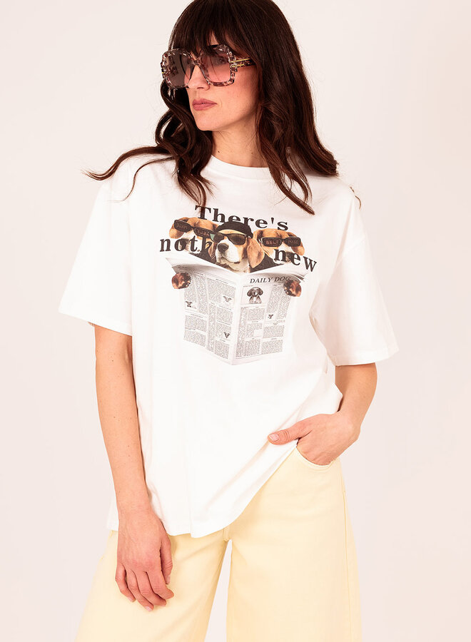 Turquoise By Daan T-Shirt Daily Dog 26cy604  - Wit