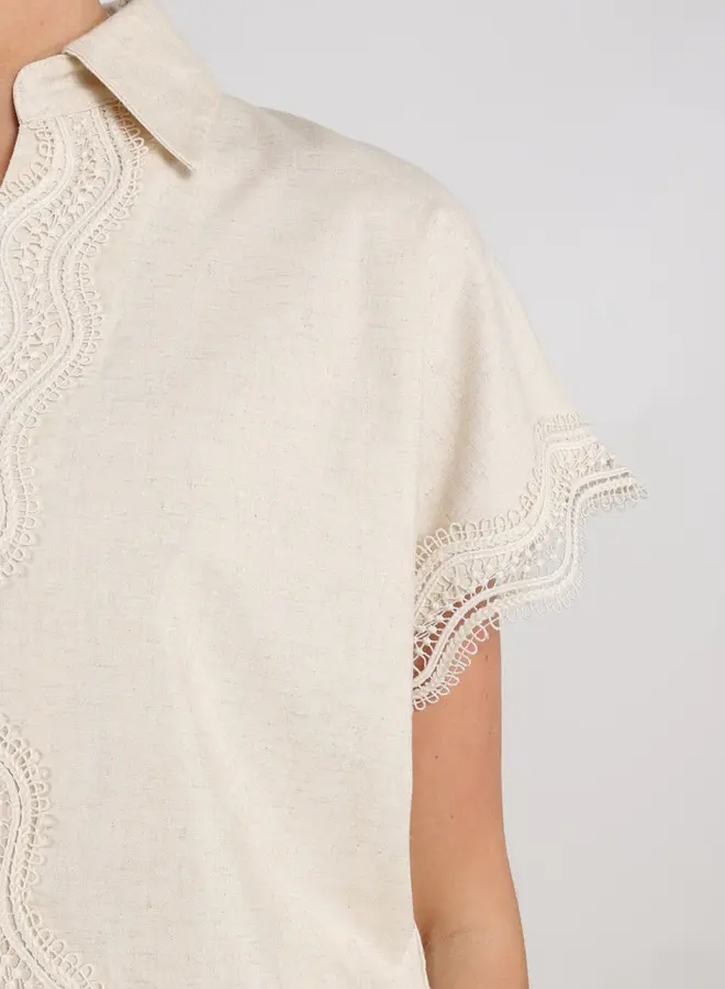 Nukus Linnen Top Daniel NKS01132 - 9 Sand