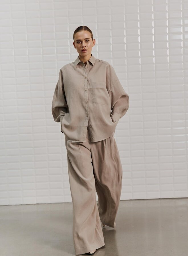 Linnen Blouse WBLMARLEEN 00001617 - Grey Sand