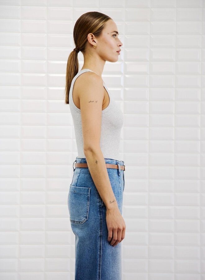 Withblack Top WBLDORDI 00001327 - Grey Melange