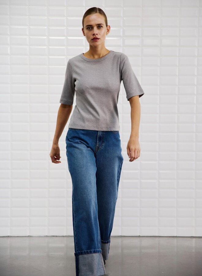 Withblack Top WBLLULLU 00001273 - Grey Melange