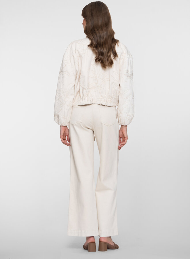 Geisha Broek 61013-10 - 718 Ecru Raw Linen Mix