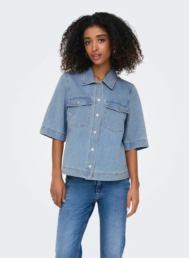 Only Blouse ONLBELLE 15347084 - Light Blue Denim