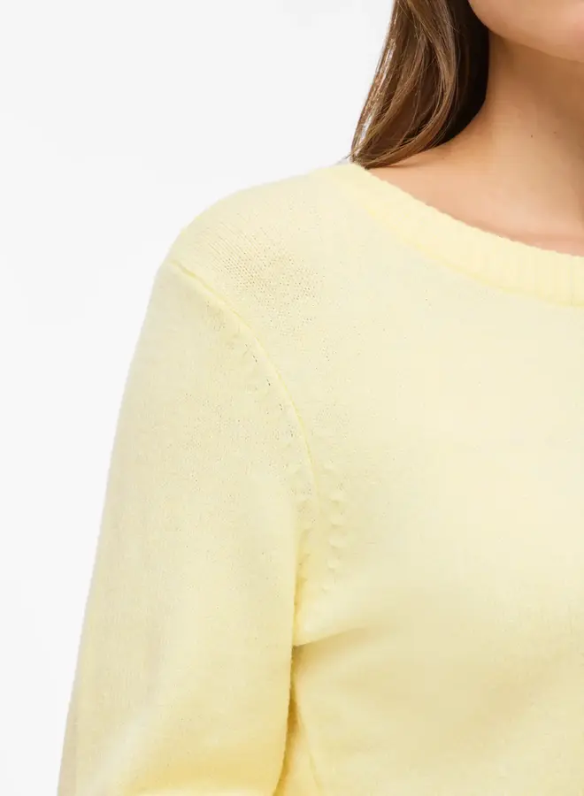 Vila Trui VIRIL 14054177 - Pastel Yellow/DARK MELANGE