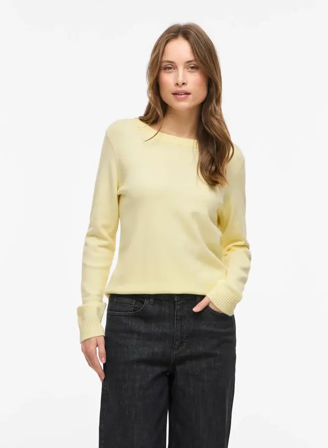 Trui VIRIL 14054177 - Pastel Yellow/DARK MELANGE