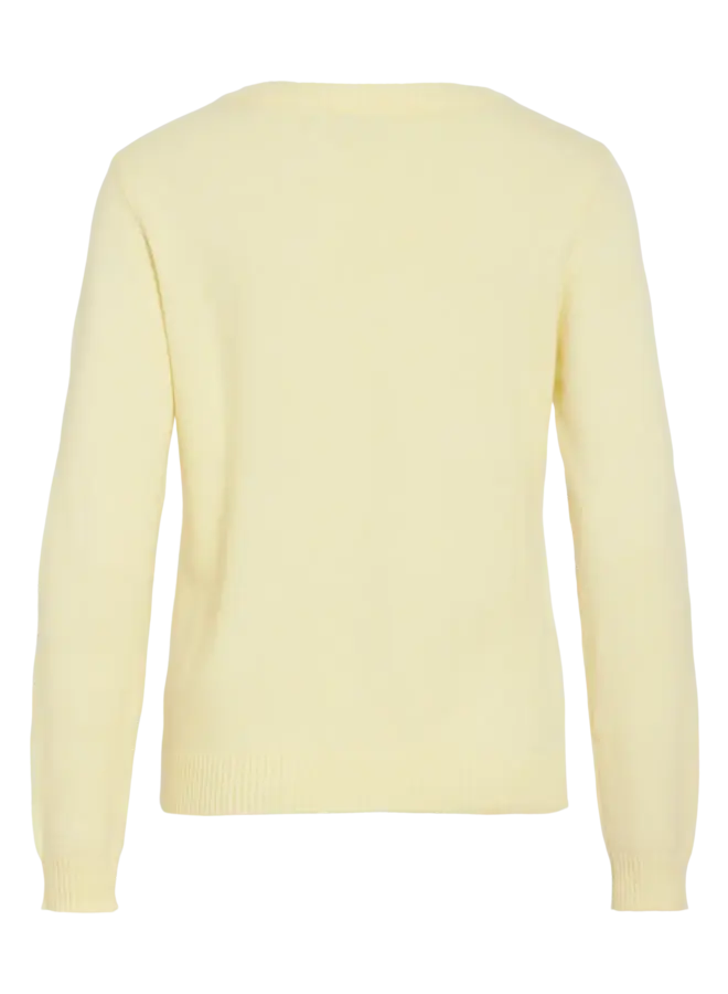 Vila Trui VIRIL 14054177 - Pastel Yellow/DARK MELANGE