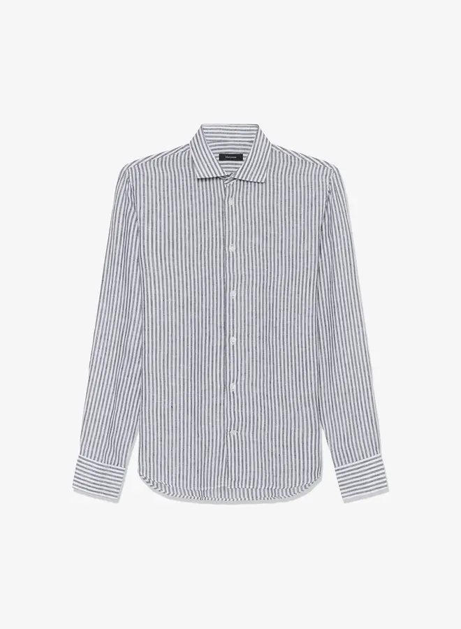 Matinique Linnen Overhemd MAmarc 30207239 - 194011 Dark Navy