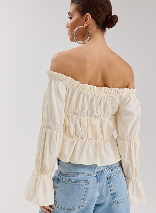 Harper And Yve Top Roan SS6P611 - 101 Ecru