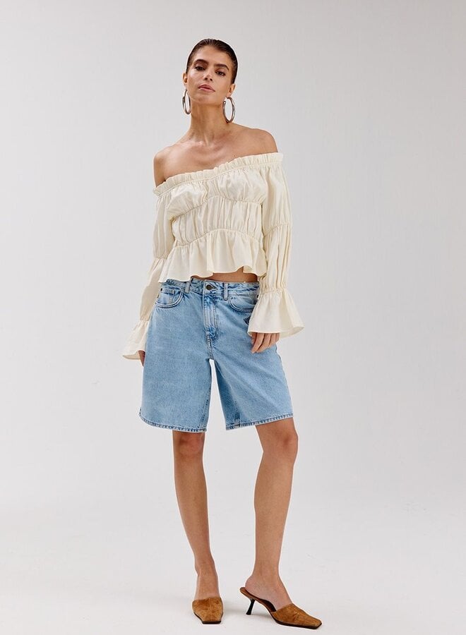 Harper And Yve Top Roan SS6P611 - 101 Ecru