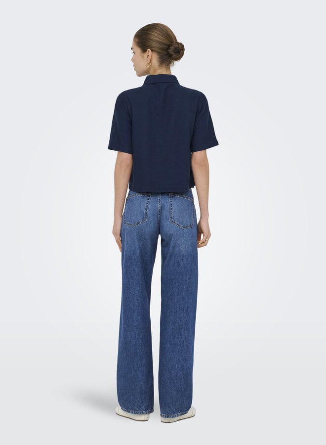 Only Linen Shirt ONLGOA 15363701 - Navy Blazer