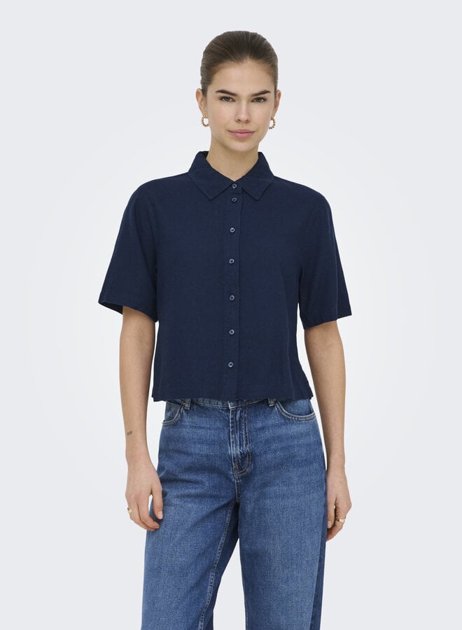 Linen Shirt ONLGOA 15363701 - Navy Blazer