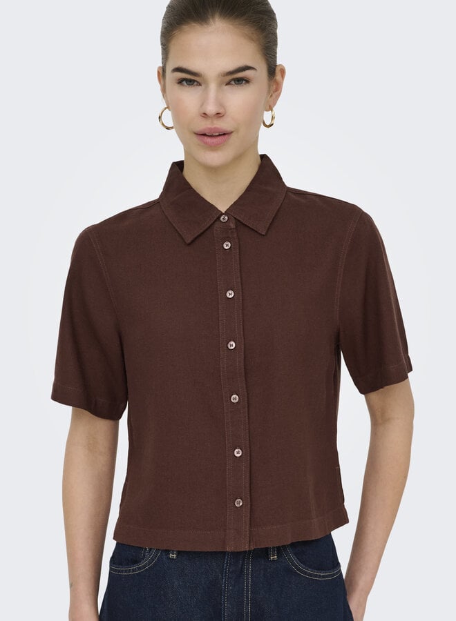Linen Shirt ONLGOA  15363701 - Brown Stone