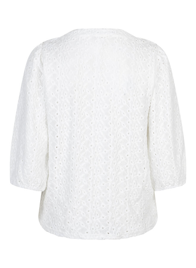 Red button Blouse Ajour SRB4809 - 38 Off White