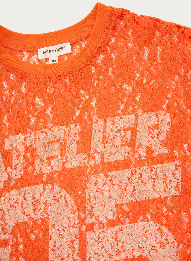 My Jewellery Kanten Top MJ15642-0300 - Oranje