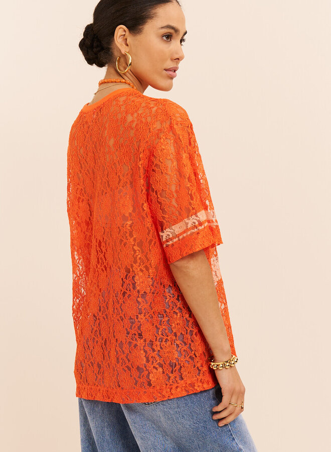 My Jewellery Kanten Top MJ15642-0300 - Oranje