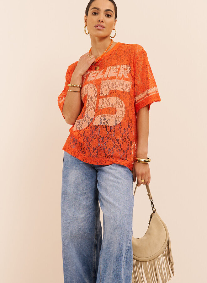 My Jewellery Kanten Top MJ15642-0300 - Oranje