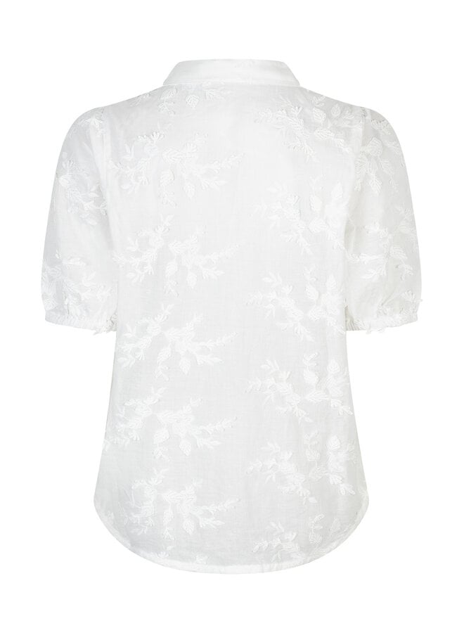 Red Button Blouse Victoria SRB4826 - 51 White