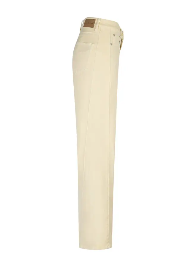 Red button Wide Leg Jeans Claudette SRB4752A - Butter Yellow 610L31