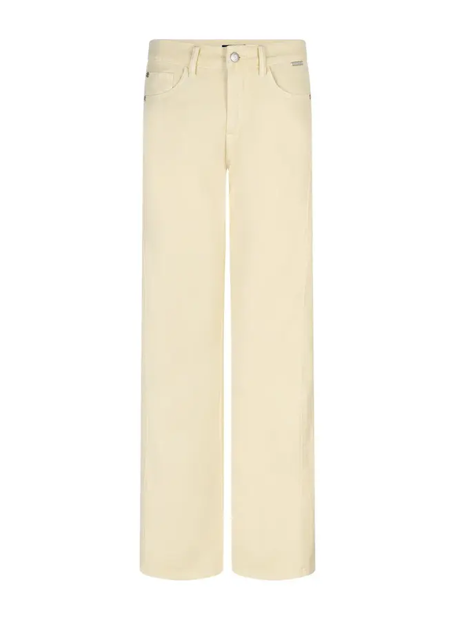 Red button Wide Leg Jeans Claudette SRB4752A - Butter Yellow 610L31
