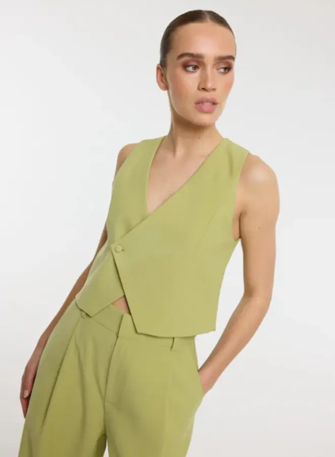 Refined Department Top Lille Waistcoat R2603663963 - 706 Matcha