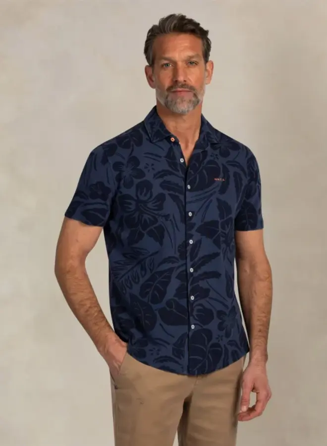 Overhemd Korte Mouw 26CN589S - 2616 Navy Sky