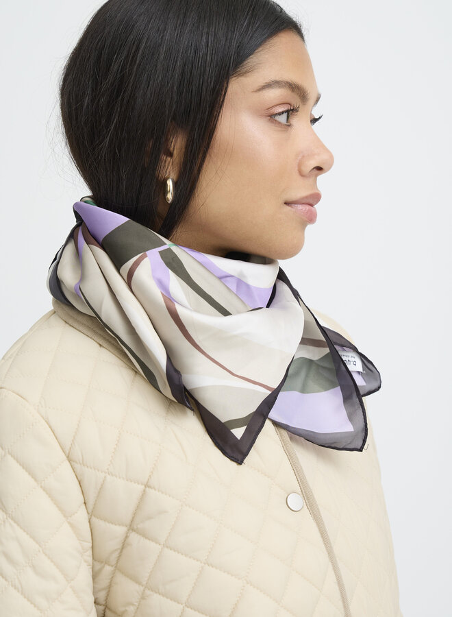 B.Young Sjaal BYVISTE 20818569 - 900003937 Abstract Leaves Lavender