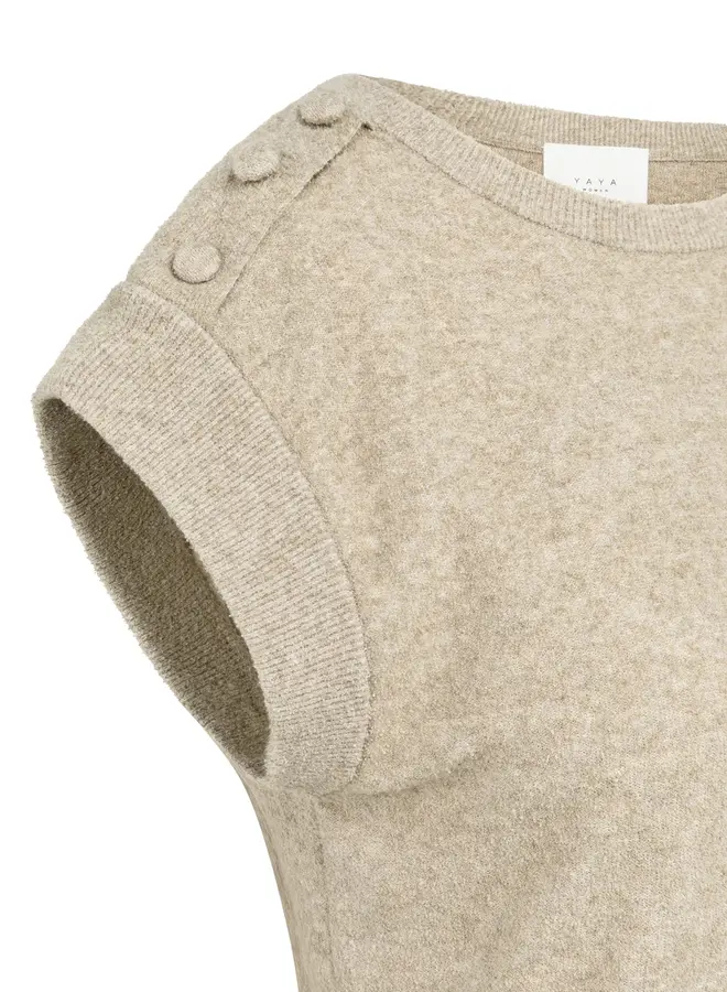 Yaya T-Shirt 01-000584-604 - 611042 Creme Beige Melange