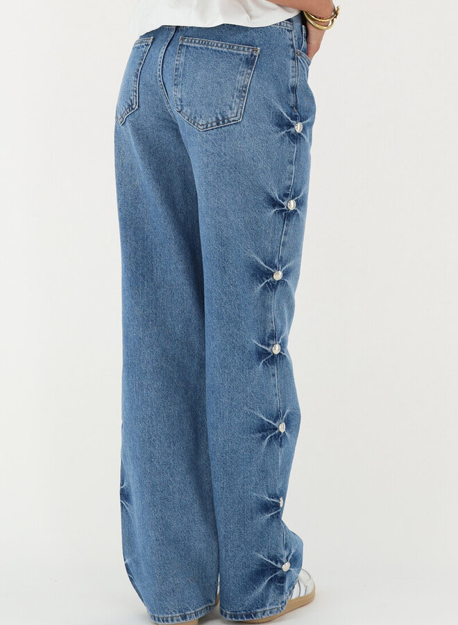 My Jewellery Wide  Leg Jean MJ14233-0600 - Blauw
