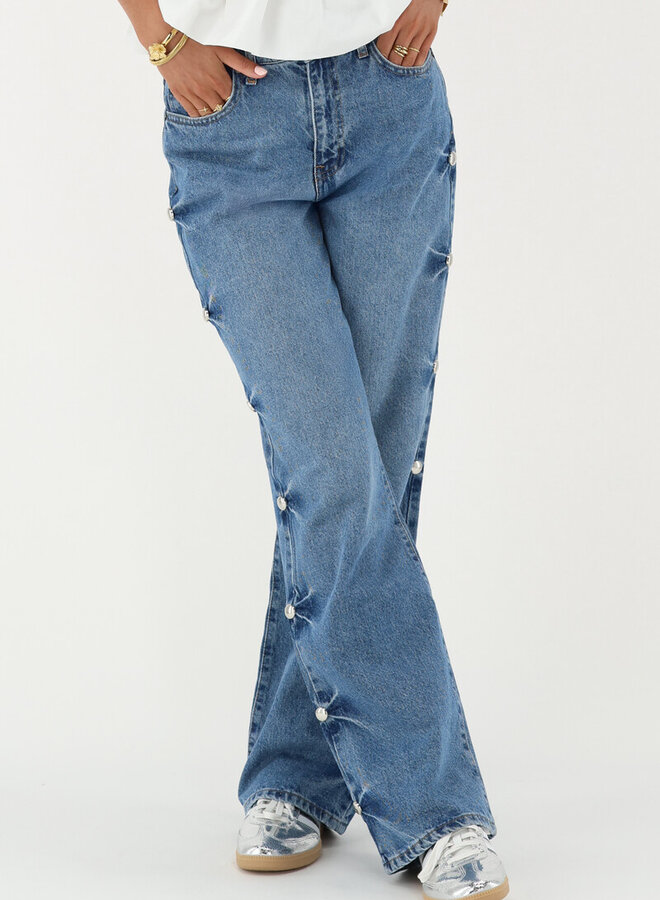 My Jewellery Wide  Leg Jeans MJ14233-0600 - Blauw