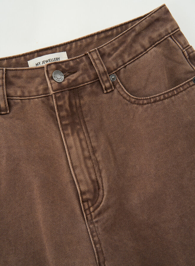 My Jewellery Wide Leg Jeans MJ15603-0100 - Bruin