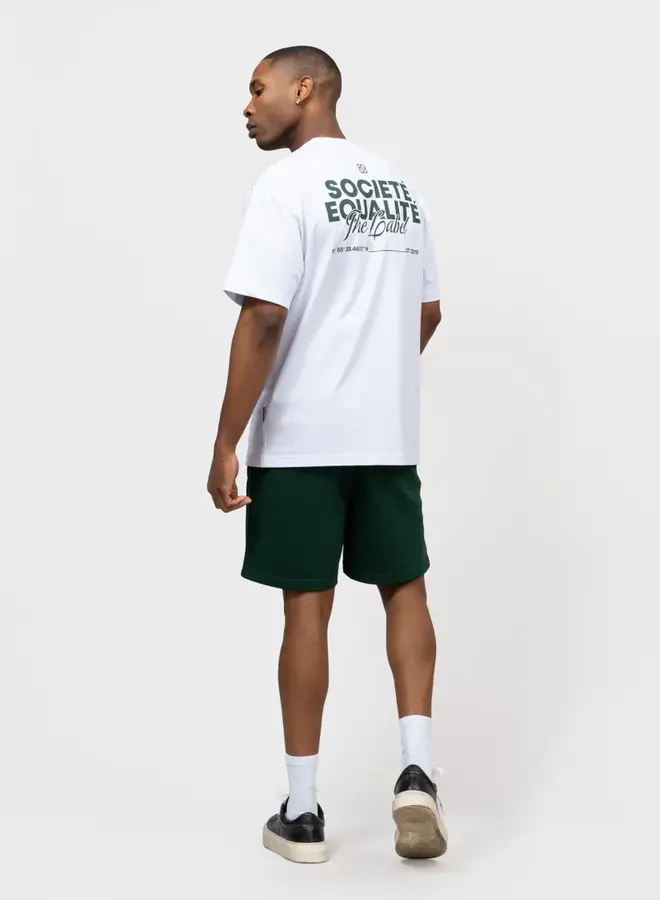 Equalité T-Shirt SOCIETÉ EQ.26.3.6.14.104 - 104 White & Green