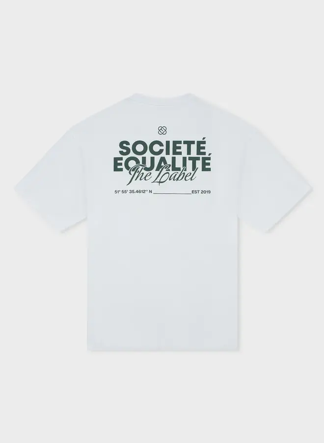 Equalité T-Shirt SOCIETÉ EQ.26.3.6.14.104 - 104 White & Green