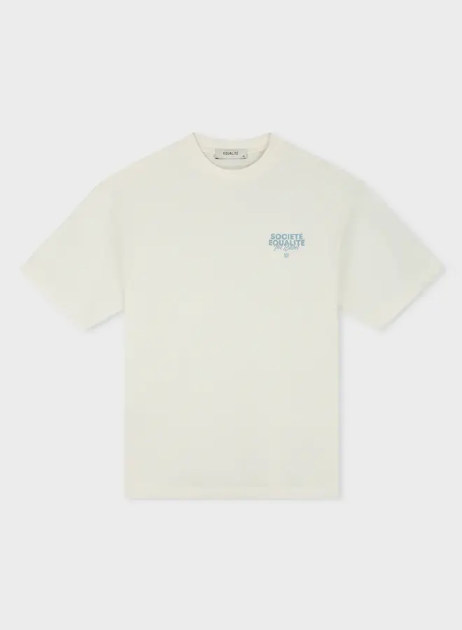 Equalité T-Shirt SOCIETÉ EQ.26.3.6.10.613 - 613 Off White & Light Blue