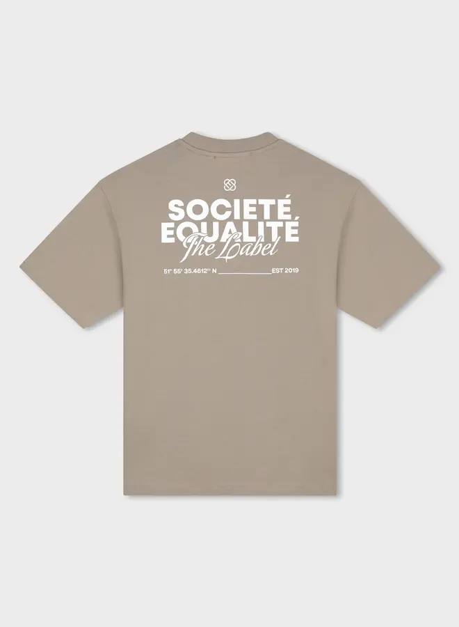 Equalité T-Shirt SOCIETÉ EQ.26.3.6.3.170 - 170 Taupe