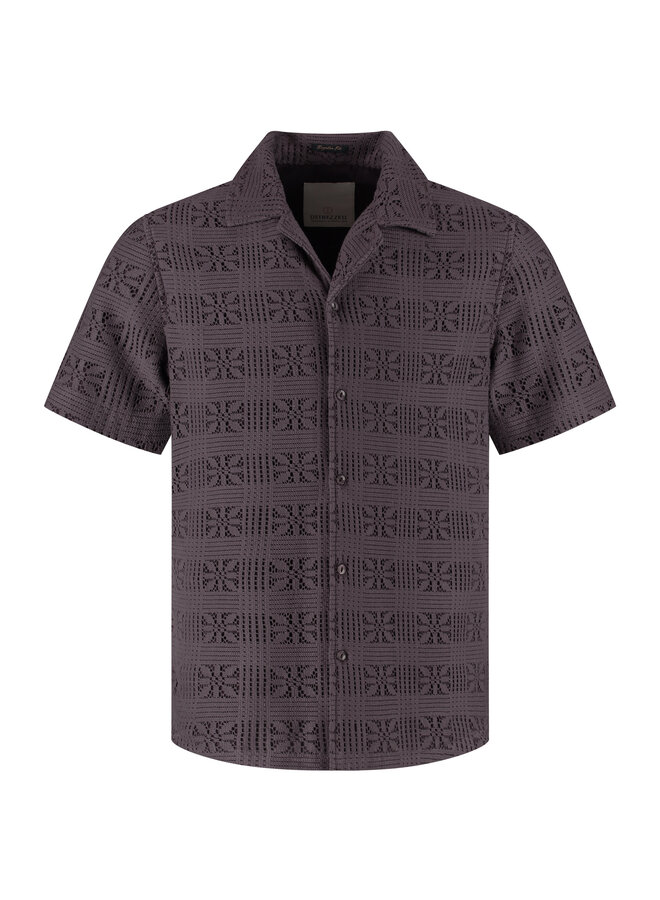 Dstrezzed Korte Mouwen Overhemd Luca 311519 - 463 Purple Grey