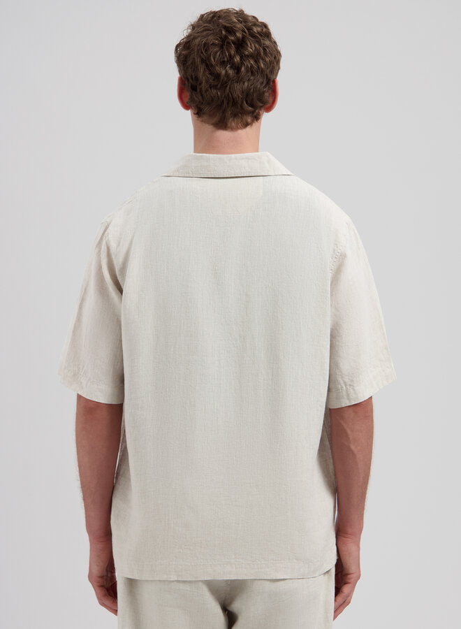 Dstrezzed Korte Mouwen Overhemd Hero 311480-SS26 - 253 Sand Melange